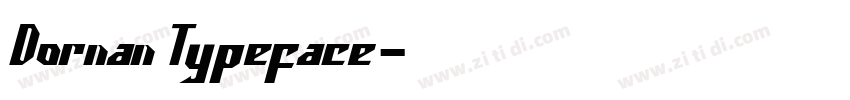 Dornan Typeface字体转换